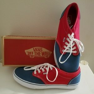 Men's Vans Red an Blue size 13 canvas shoes